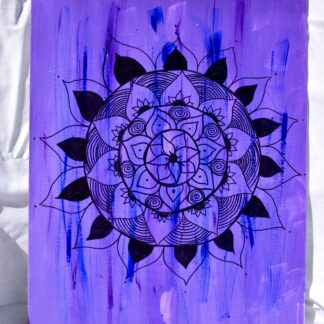 11x14 Purple Mandala Canvas