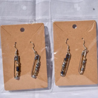 Beaded Safety pins Earrings
