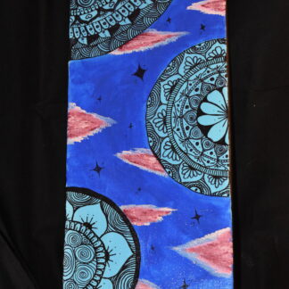 Blue skies mandala canvas