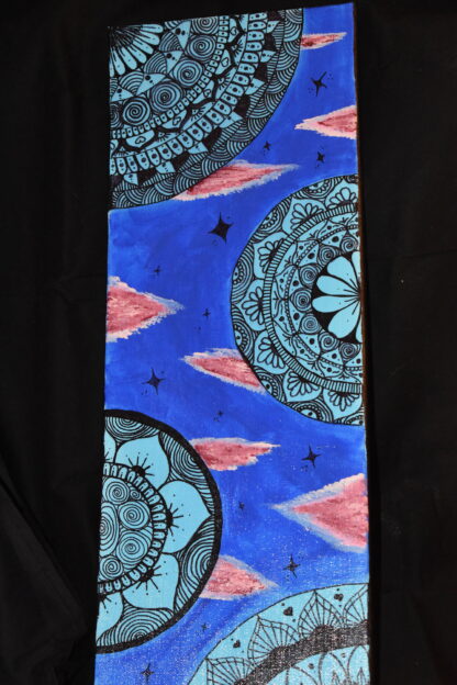 Blue skies mandala canvas