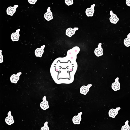 Kitten Hearts Sticker