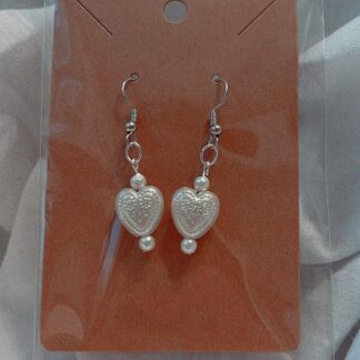 Pearl Heart Earrings
