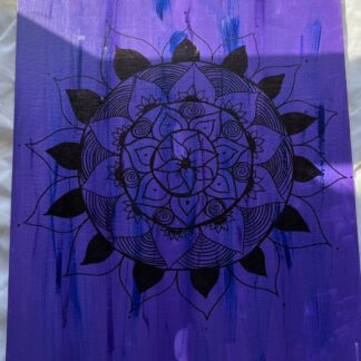 11x14 Purple Mandala Canvas