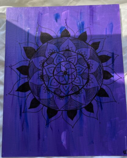 11x14 Purple Mandala Canvas