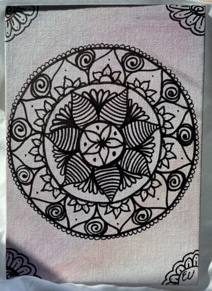 4x6 Watercolor Mandala Canvas