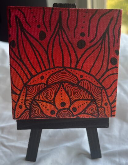 Baby Sunset Mandala Canvas