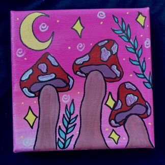 Sunset Mushrooms canvas