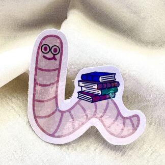 Reading Worm Sticker