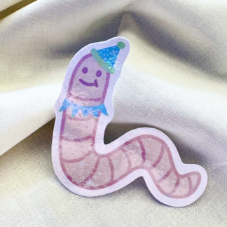 Clown Worm Sticker